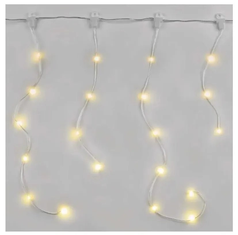 Catena LED natalizia da esterno 100xLED/8 funzioni 7,9x0,7m IP44 bianco caldo
