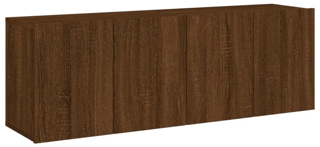 Mobili tv a parete 2pz rovere marrone 60x30x41 cm