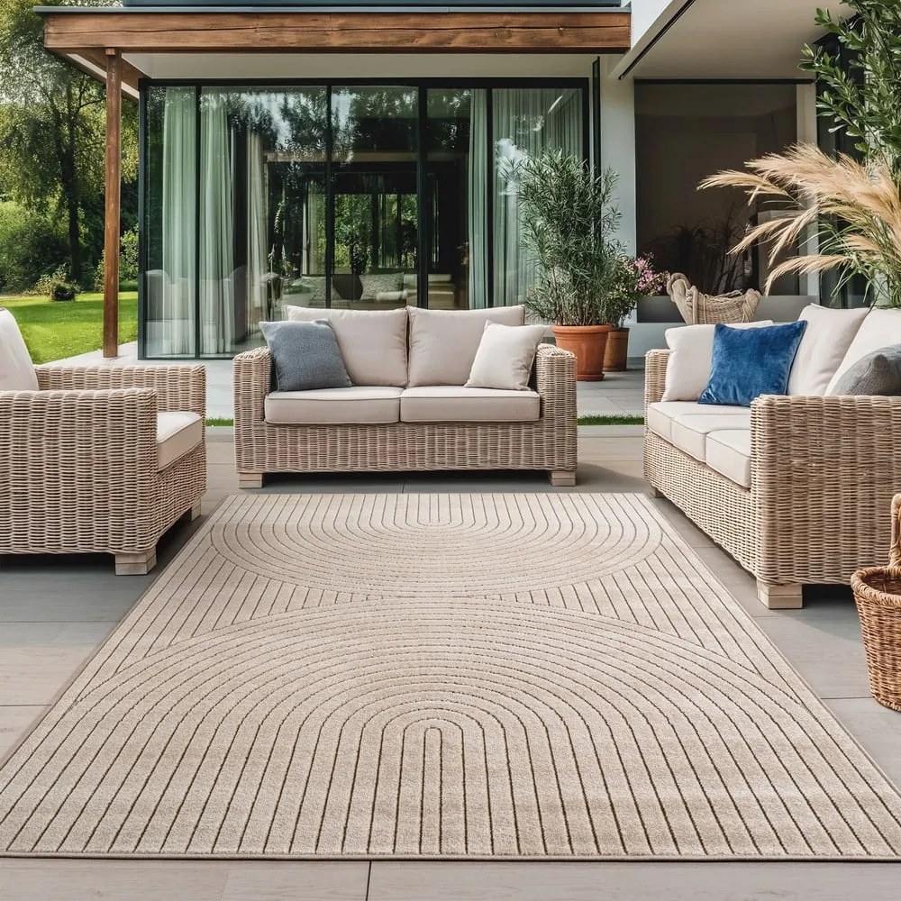 Tappeto da interno ed esterno beige 200x290 cm Nova 1201 – Ayyildiz Carpets