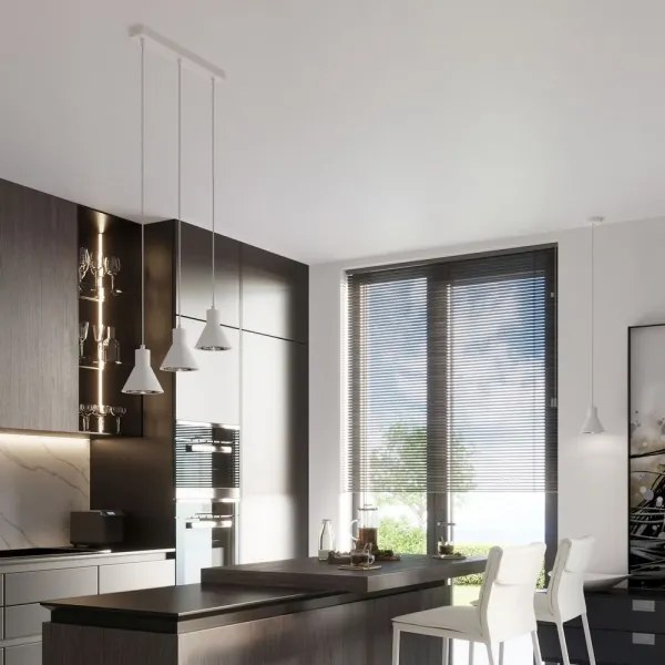 Sollux SL.0988 - Lampadario su filo TAZILA 3xES111/60W/230V bianco