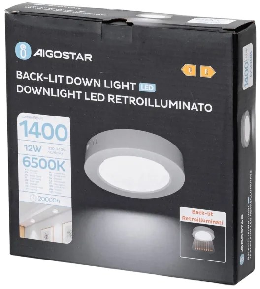 Aigostar - LED Plafoniera LED/12W/230V diametro 17,4 cm 6500K bianco