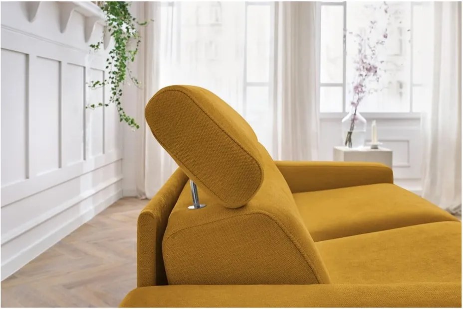 Divano color senape allungabile 195 cm Monaco – Bobochic Paris