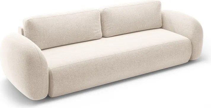 Divano color crema allungabile/con contenitore con rivestimento in ciniglia 262 cm Tonale – Cosmopolitan Design