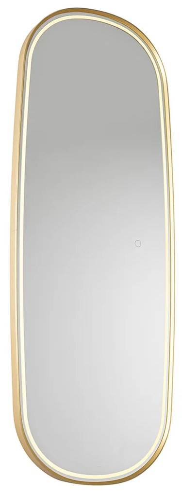 Specchio da bagno moderno oro con LED e dimmer touch - Geraldien