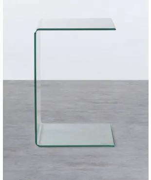 Tavolo Ausiliario Quadrato in Cristallo Temperato (40x40 cm) Elem - The Masie
