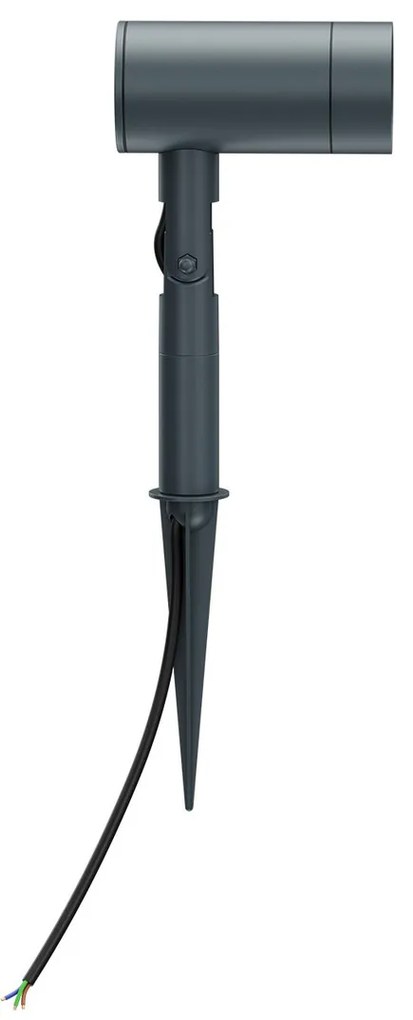 Faretto con Picchetto GU10 da Giardino Orientabile Serie SHADOW - Grigio
