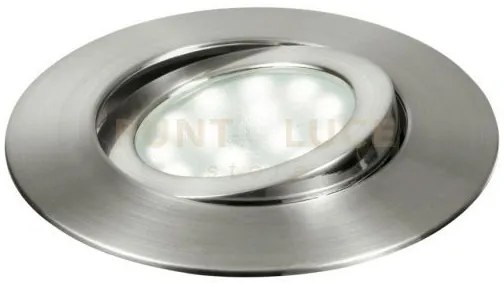 Incasso led zenit nikel 5w 390lm 3000k ip44 orientabile 9x2,5cm