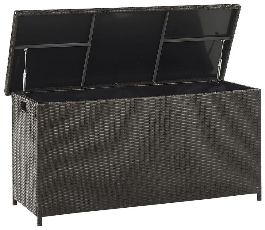 Cesta da giardino rattan marrone 126 x 46 cm MODENA Beliani