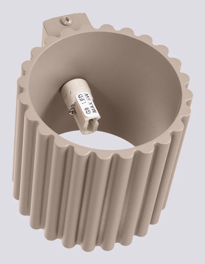 Lampada da parete grigio tortora ø 10 cm Zora – Sollux