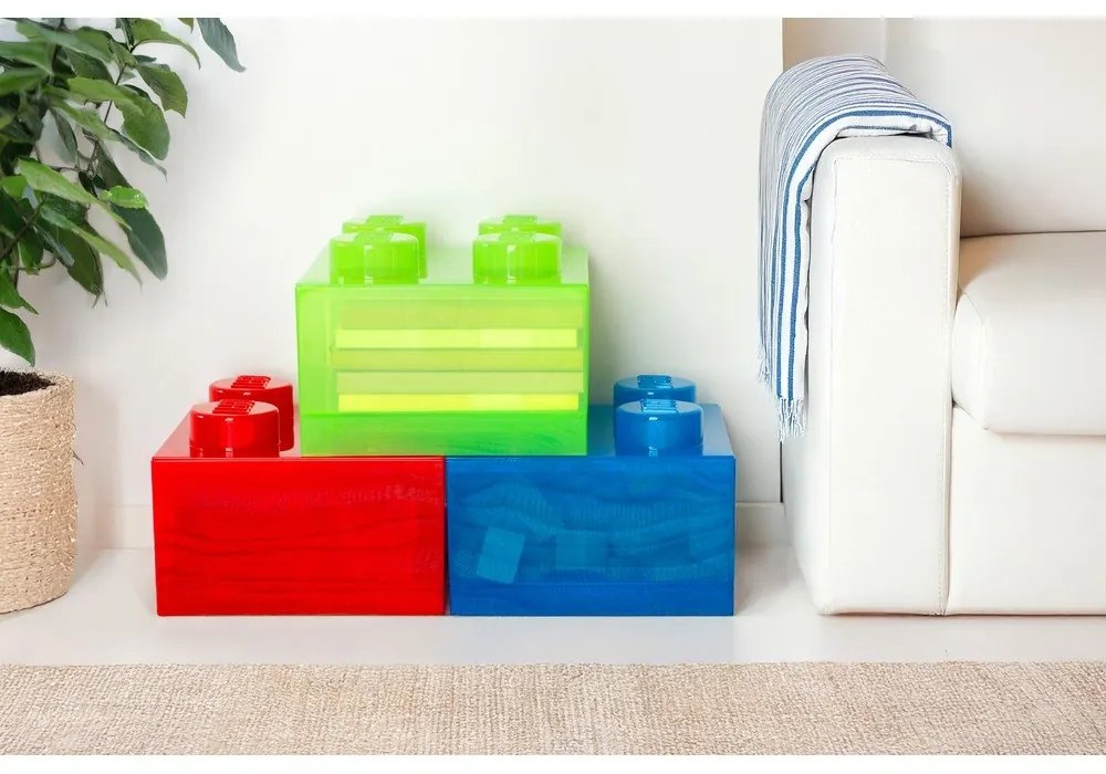 Scatola per bambini verde in plastica 25x25x18 cm – LEGO®