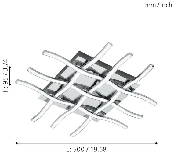 Eglo 95569 - Plafoniera LED LASANA 1 LED/36W/230V
