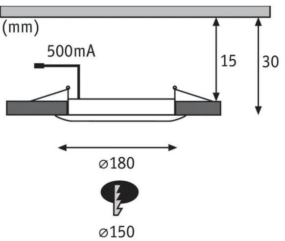 Paulmann 92801 - LED/9W IP65 Lampada da incasso per bagno WARM DIM 230V