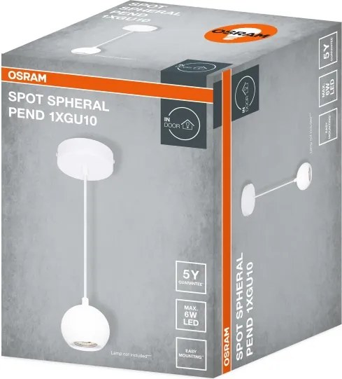 Osram - Lampada a sospensione SPOT SPHERAL 1xGU10/6W/230V bianca