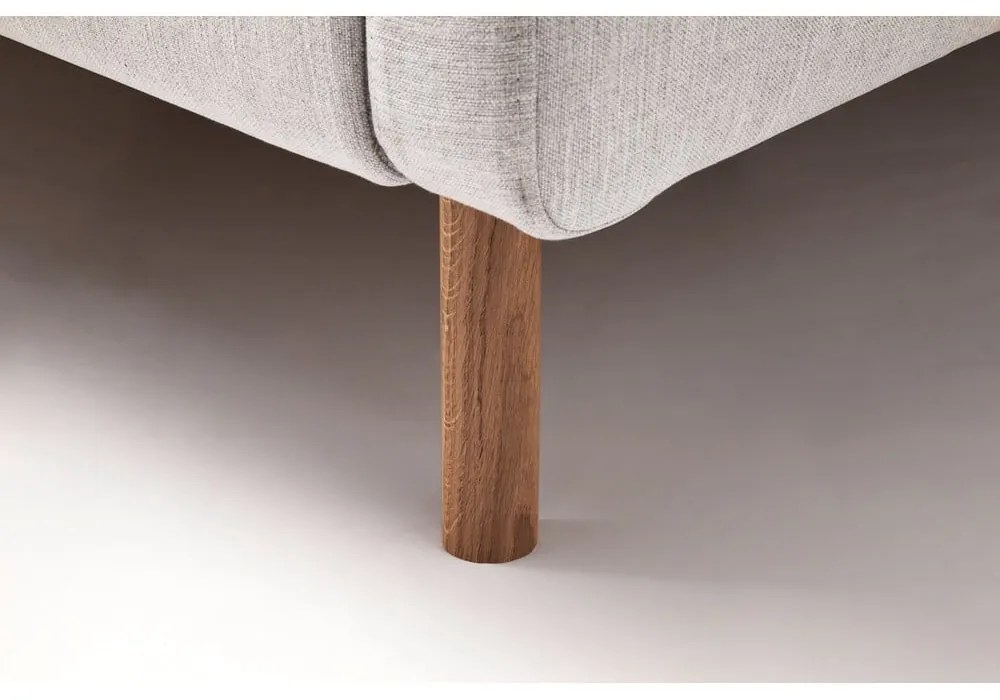 Letto matrimoniale imbottito grigio chiaro con contenitore con rete inclusa 160x200 cm Lotte – Meise Möbel