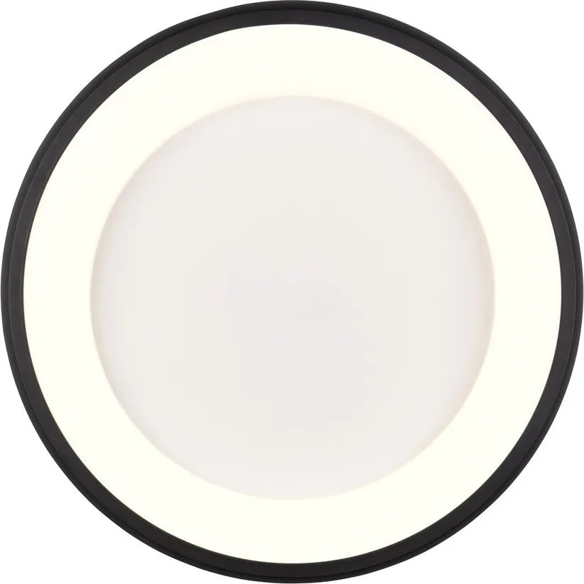 Plafoniera a LED dimmerabile nera Cardona - Trio