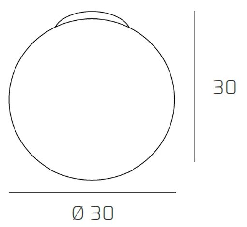 Plafoniera Contemporanea Target Metallo Cromo Vetro Cromo Trasp 1 Luce E27 30Cm