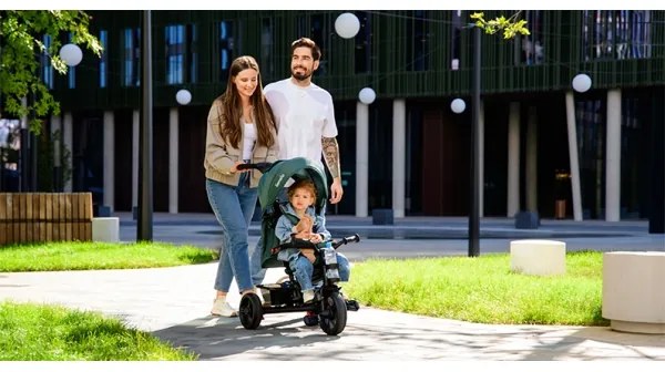 Lionelo - Triciclo per bambini HAARI verde/nero
