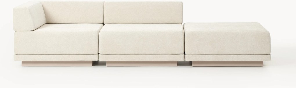 Divano componibile 4 posti con poggiapiedi Colin