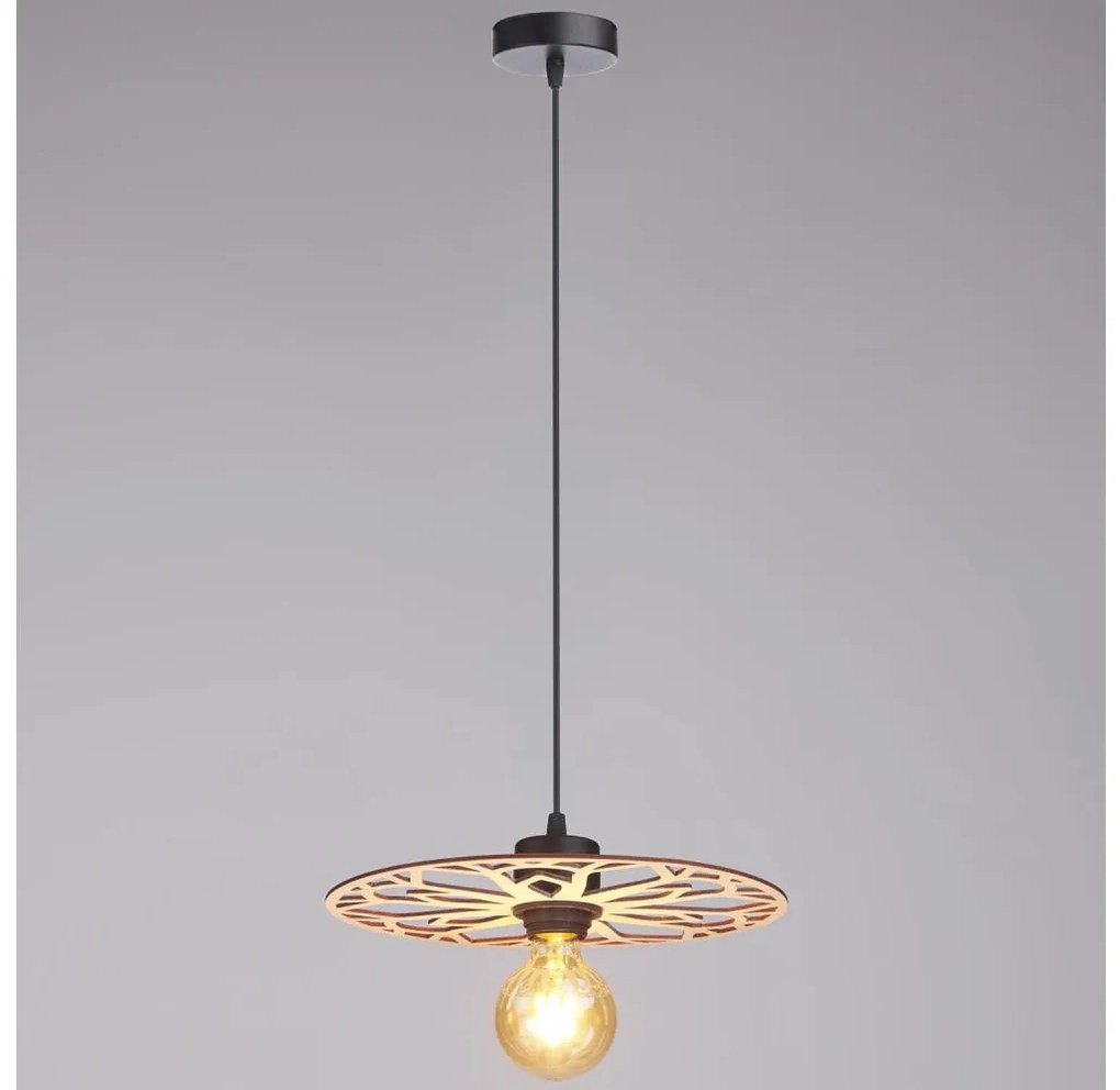 Lampadario a sospensione con filo FALCO 1xE27/60W/230V diametro 30 cm beige