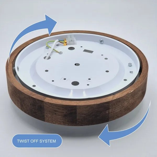 Brilagi - Plafoniera LED CARVALHO SLIM 1xE27/60W/230V quercia ciliegio diametro 27 cm