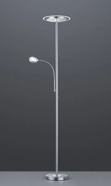 Lampada da terra 2 luci tonde acciaio e cromo achat r42752107