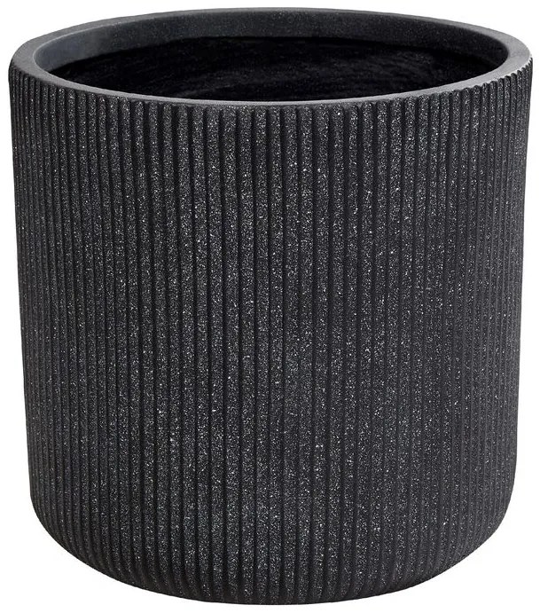 Vaso per fiori  fibra di argilla grigio  ⌀ 37 cm OREOI Beliani