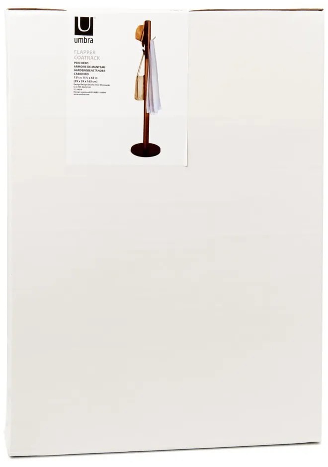 Appendino in legno nero in gomma naturale Flapper - Umbra