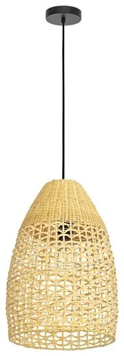 Eglo 390237 - Lampadario a sospensione con filo SAMBUCONA 1xE27/40W/230V diametro 35 cm bambù