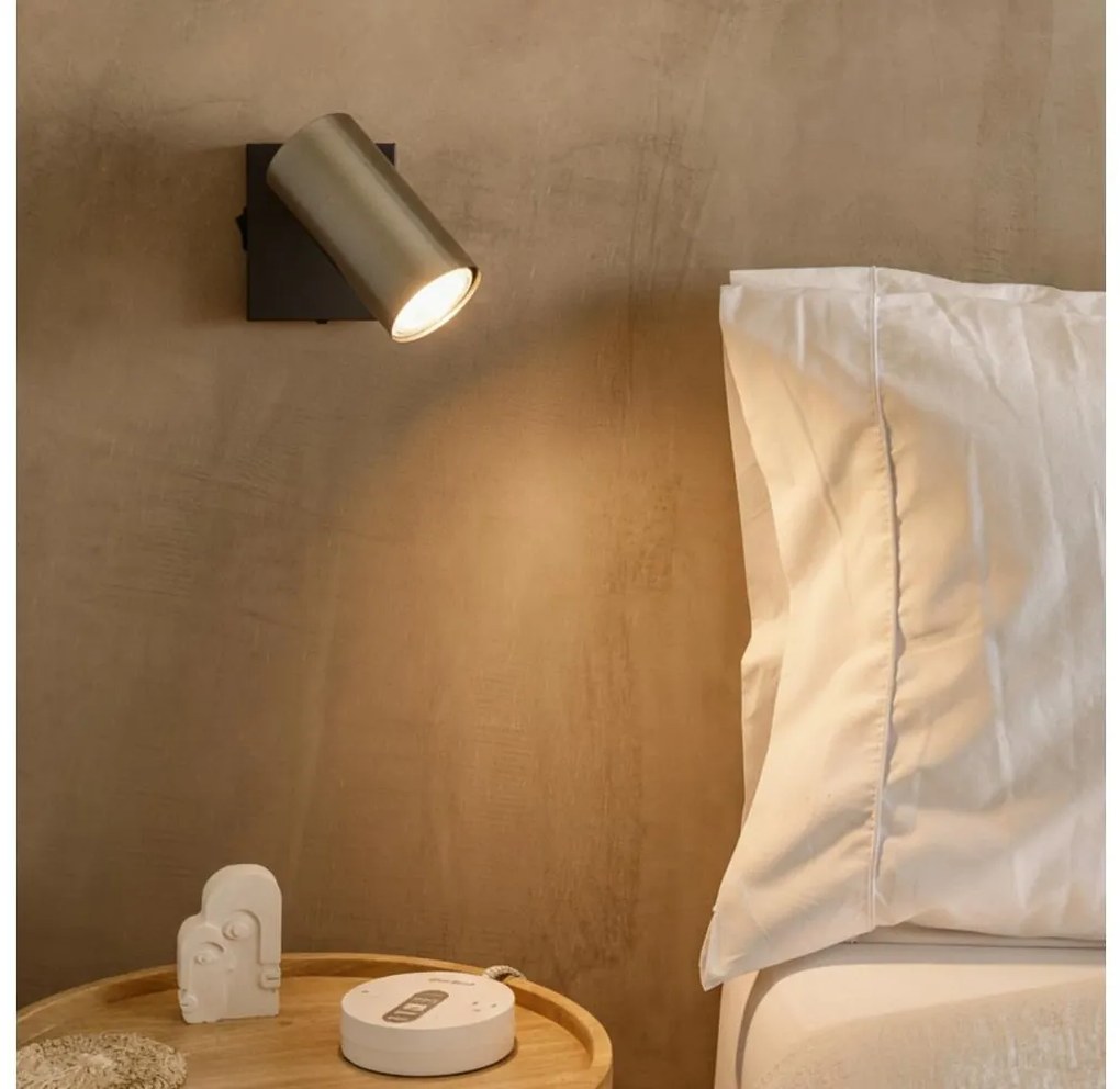 Globo 57911-1M - Faretto da parete ROBBY 1xGU10/25W/230V nero/ottone