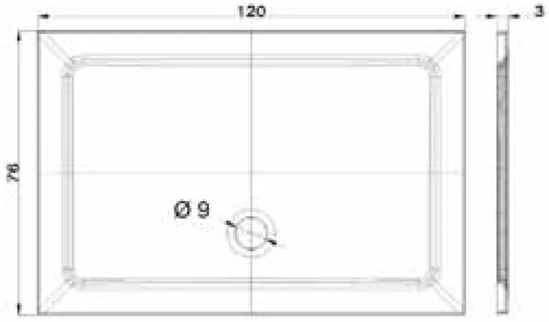 Flat Piatto Doccia Rettangolare 76x120 Bianco