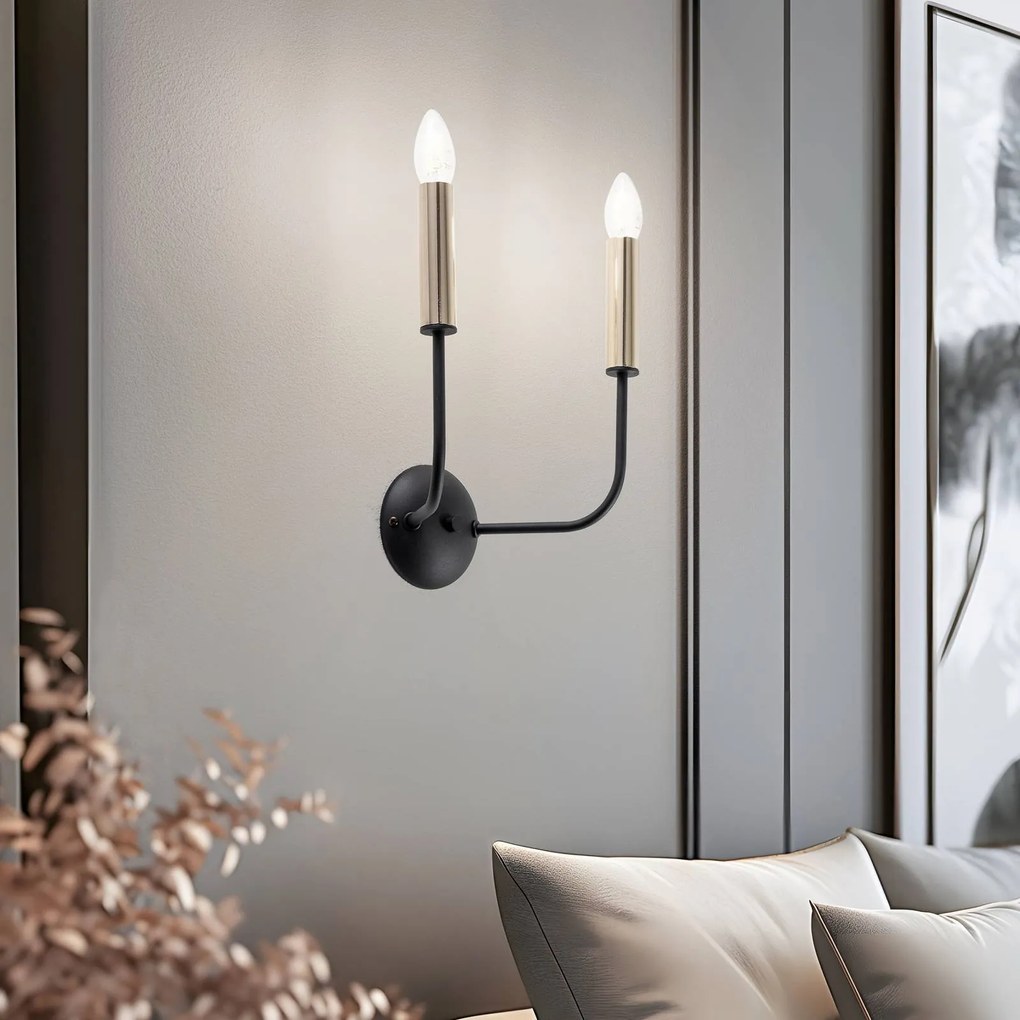 Luminex Applique Hedwig, 2 luci, design a candelabro