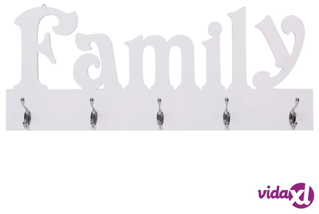 vidaXL Appendiabiti a Muro FAMILY 74x29,5 cm