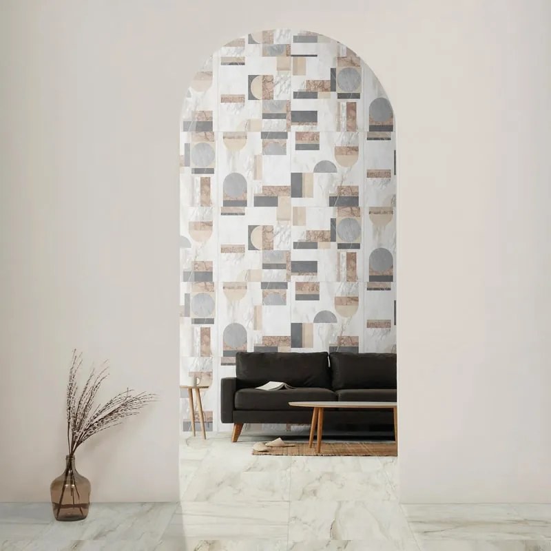 Piastrella da pavimento e rivestimento interno 75 x 150 cm Sp. 9.5 mm rettificato Jolie in gres porcellanato bianco opaco traffico intenso (pei 4/5) 2.25 mq
