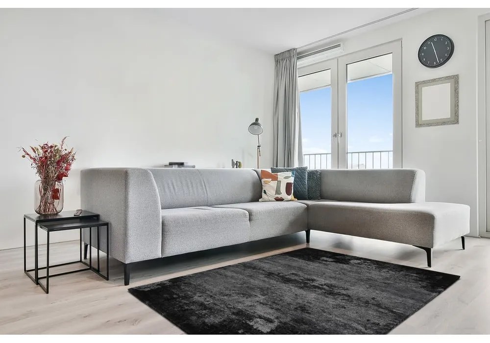 Tappeto in lana grigio scuro 120x180 cm Bran - Agnella