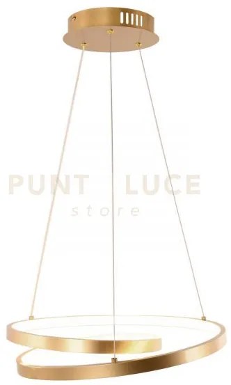 Lampadario a sospensione led lieve oro 30w 4000lm cct 3000k 4000k 6...