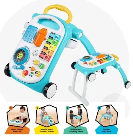 Baby Einstein - Passeggino con attività 4in1 MUSICAL MIX ‘N ROLL 3xAA