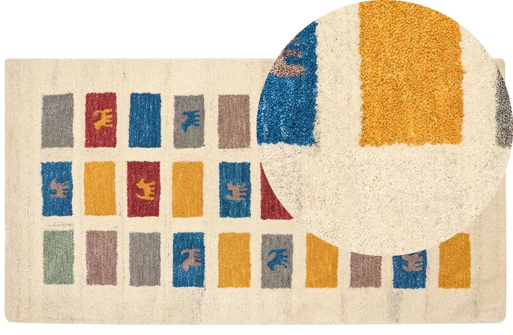 Tappeto Gabbeh lana multicolore 80 x 150 cm MURATLI Beliani