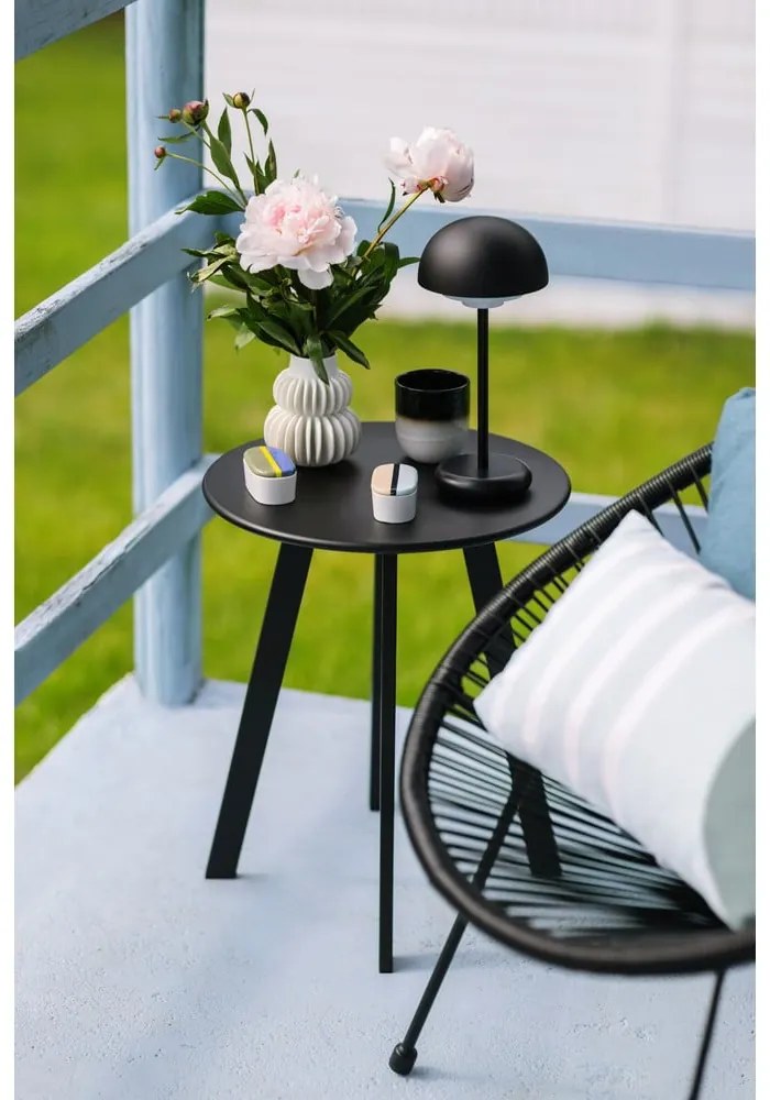 Poltrona da esterno nera in metallo e plastica Avocado Comfort – Bonami Selection