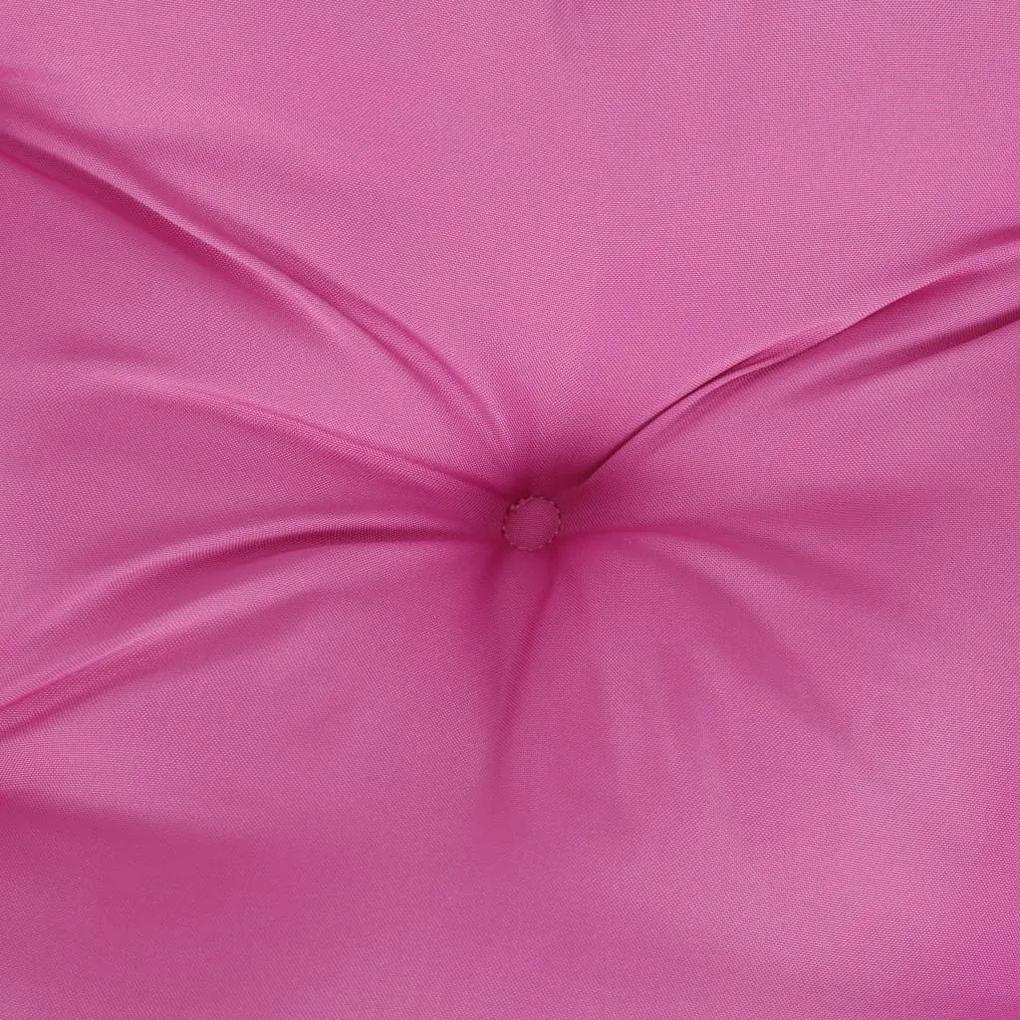 Cuscino per Pallet Rosa 50x50x12 cm Tessuto