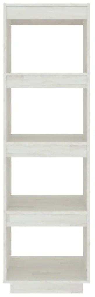 Libreria/Divisorio Bianco 40x35x135cm in Legno Massello di Pino