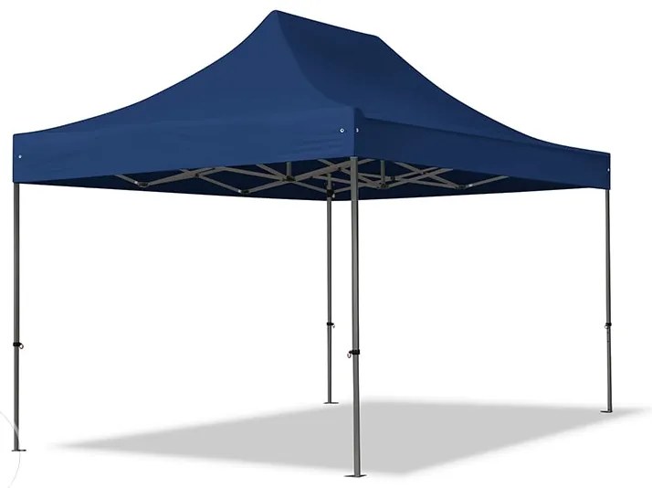 TOOLPORT 3x4,5m gazebo pieghevole con laterali (finestre panoramiche), PREMIUM acciaio, blu scuro - (600045)