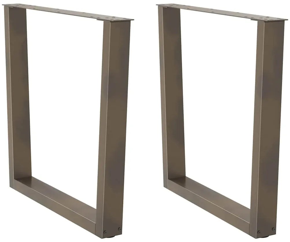 Gambe Per Tavolo Pranzo A V 2pz Naturale 90x(72-73,3)cm Acciaio /