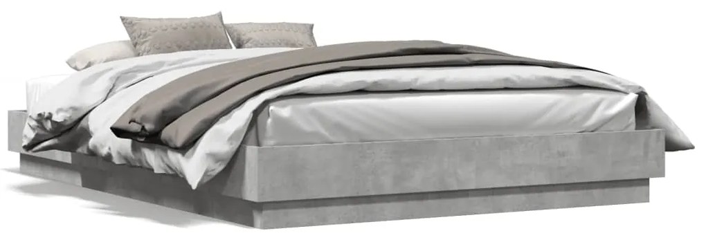 Giroletto Con Luci Led Grigio Cemento 160x200 Cm /