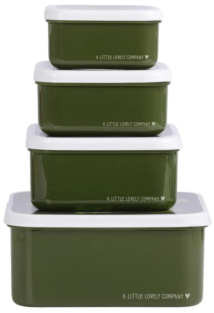 A Little Lovely Company - set di quattro scatole merenda - coccodrillo