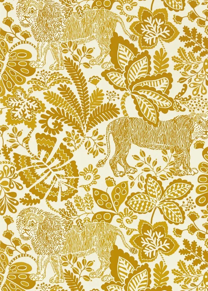 Scion Carta da parati Rumble in the Jungle - Juniper/ Chai
