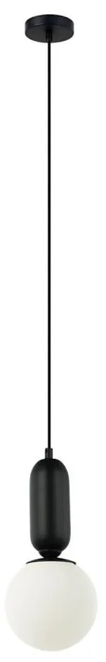ITALUX PND-02340-1S-BK - Lampadario a sospensione con filo ALDEVA 1xE27/40W/230V nero