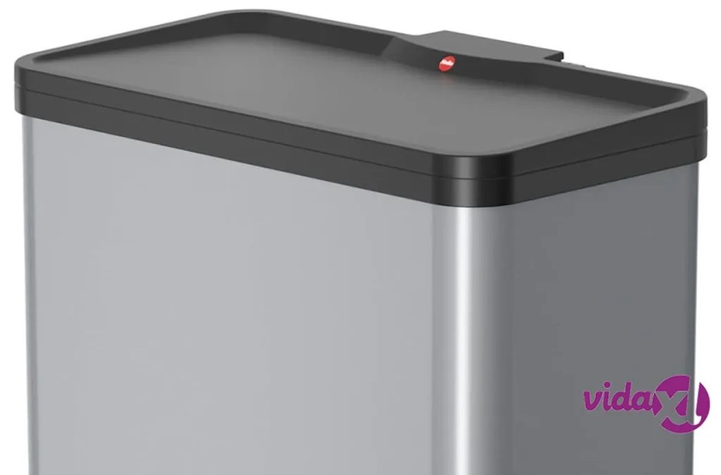 Hailo Pattumiera a Pedale Oko Trio Plus L 3x9 L Argento 0633-220