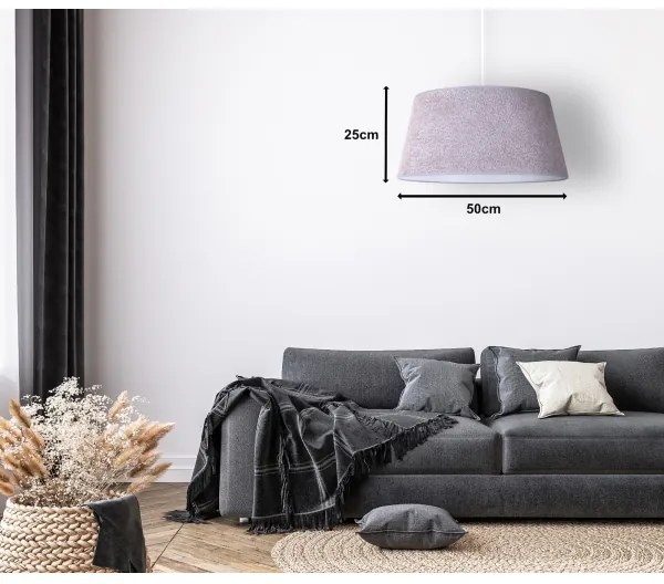 Duolla - Lampadario a sospensione con filo BOUCLE 1xE27/15W/230V diametro 50 cm grigio
