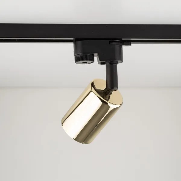 Faretto per sistema a binario TOP 1xGU10/10W/230V oro/nero