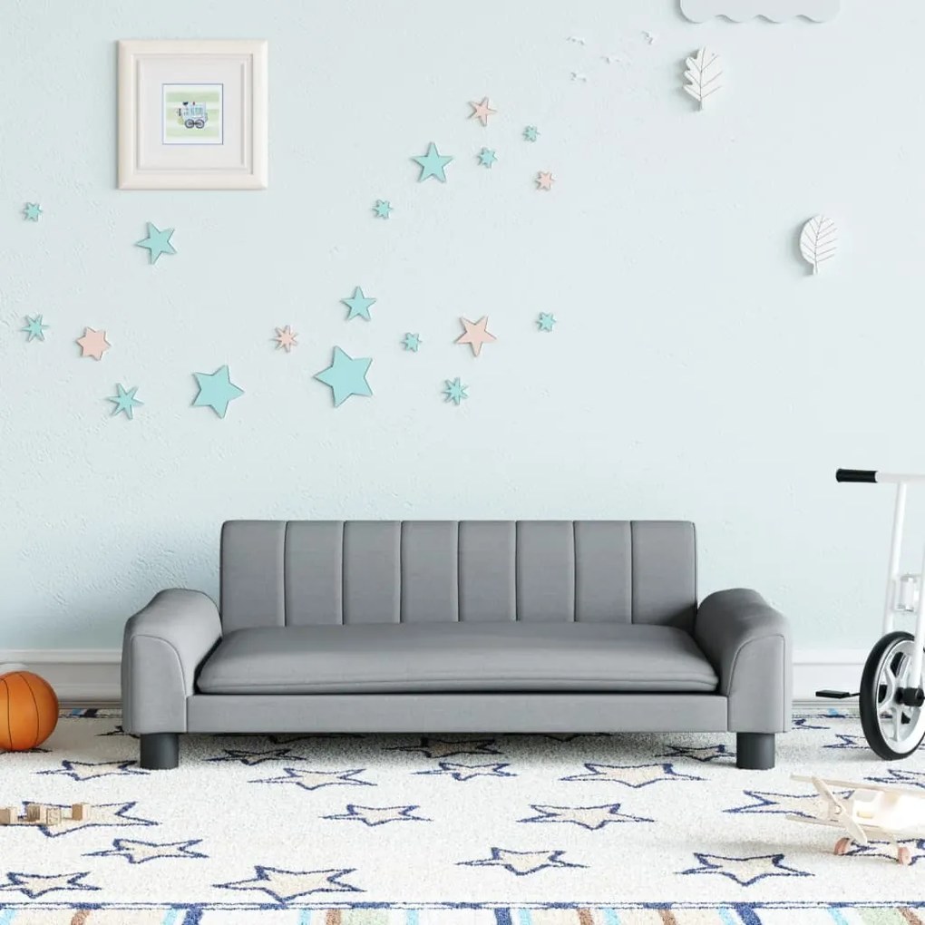 Divano Per Bambini Grigio 90x53x30 Cm İn Tessuto /